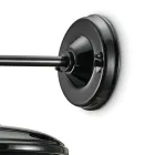 Wandkandelaar in zwart keramiek en ijzer industrieel vintage design - Bew Viadurini