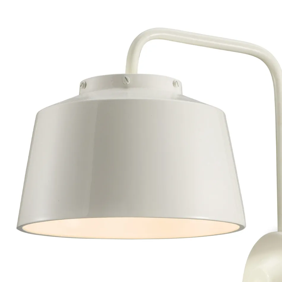 Wandkandelaar van metaal en handgemaakt keramiek met dubbele opening - 50S Viadurini