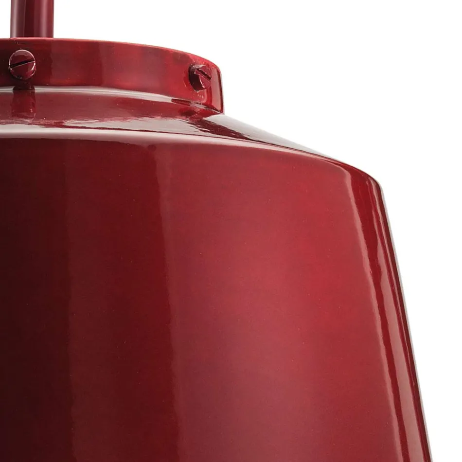 Wandkandelaar van metaal en handgemaakt keramiek met dubbele opening - 50S Viadurini