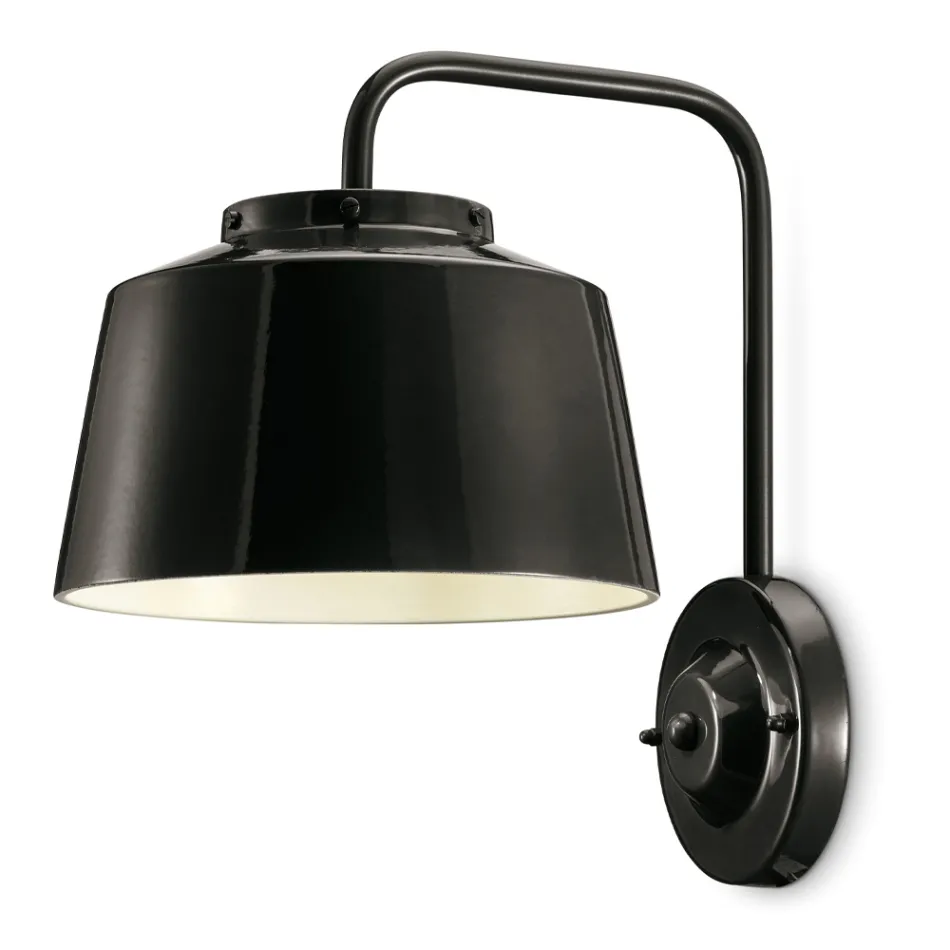 Wandkandelaar van metaal en handgemaakt keramiek met dubbele opening - 50S Viadurini