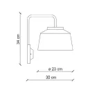 Wandkandelaar van metaal en handgemaakt keramiek met dubbele opening - 50S Viadurini