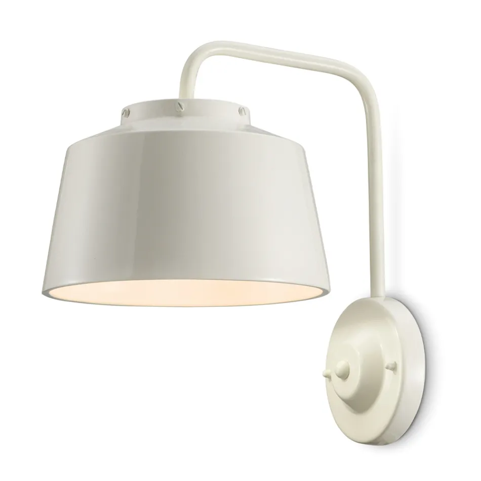 Wandkandelaar van metaal en handgemaakt keramiek met dubbele opening - 50S Viadurini