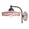 Vintage ijzeren keramische wandlamp handgemaakt geperforeerd - Alessandria