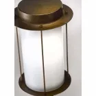 Buitenwandlamp in messing en wit glas - Loggia van Il Fanale Viadurini