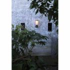 Buitenwandlamp in messing en wit glas - Loggia van Il Fanale Viadurini