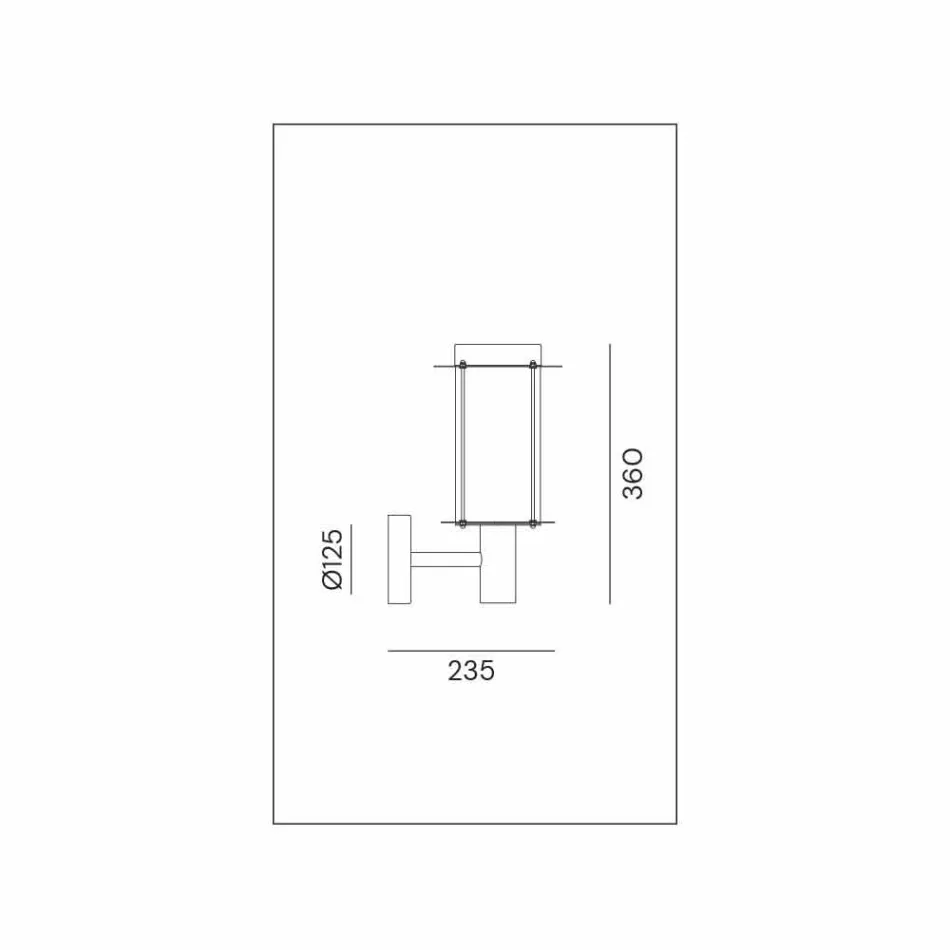 Buitenwandlamp in messing en wit glas - Loggia van Il Fanale Viadurini