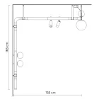 Design wandlamp in zwart aluminium met bollen en spots - Exodus Viadurini