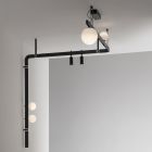 Design wandlamp in zwart aluminium met bollen en spots - Exodus Viadurini