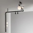 Design wandlamp in zwart aluminium met bollen en spots - Exodus Viadurini