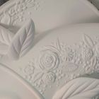 Wandkandelaar in mat wit keramiek ontwerp met gedecoreerde vissen - vissen Viadurini