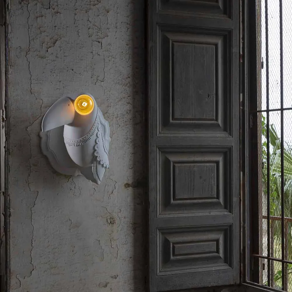 Wandlamp in mat wit keramiek, modern Italiaans design - Tucano Viadurini