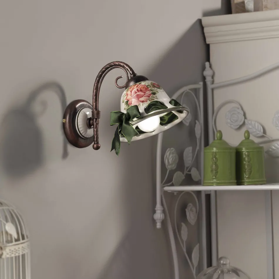 Muur keramische wand ingericht rustieke Ferroluce Napoli Viadurini