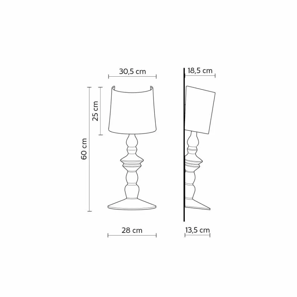 Wandlamp van overschilderbaar keramiek met modern design lampenkap - Cadabra Viadurini