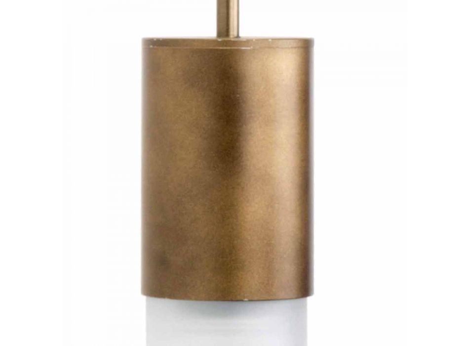 Ambachtelijke wandlamp in aluminium en satijnglas Made in Italy - Master