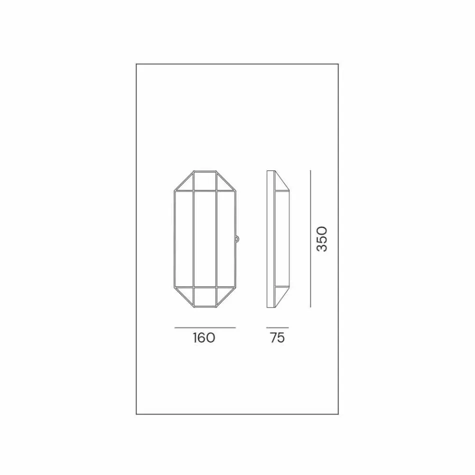 Handgemaakte wandlamp in glas en messing met 1 of 2 lampen - gebonden door Il Fanale Viadurini