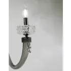 Klassieke wandlamp 2-lichts Handgemaakt luxe glas Made in Italy - Saline Viadurini