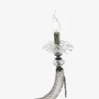 Klassieke wandlamp 2-lichts geblazen glas en bloemendetails - Bluminda Viadurini