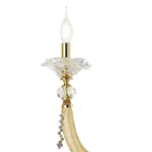 Klassieke wandlamp 2-lichts geblazen glas en bloemendetails - Bluminda Viadurini