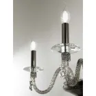 Klassieke wandlamp met 3 lampen van geblazen glas en handgemaakte details - Phaedra Viadurini