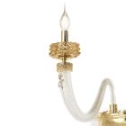 Klassieke wandlamp 3 lichts Handgemaakt luxe glas Made in Italy - Saline Viadurini
