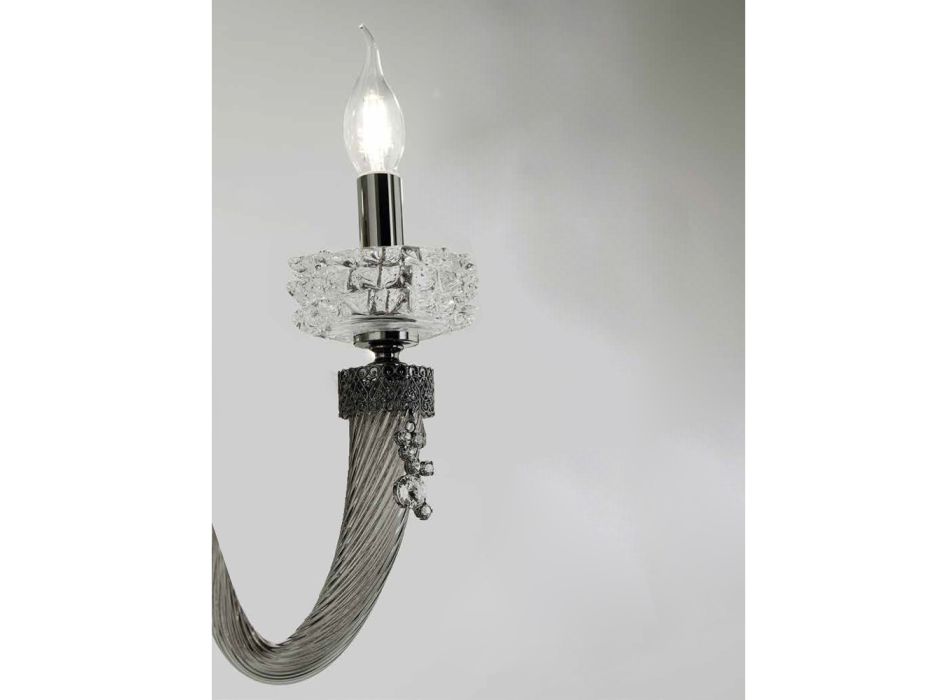 Klassieke wandlamp 3 lichts handgemaakt luxe glas gemaakt in Italië - Saline Viadurini