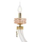Klassieke wandlamp 3 lichts handgemaakt luxe glas gemaakt in Italië - Saline Viadurini