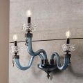Klassieke wandlamp 3 lichts handgemaakt luxe glas gemaakt in Italië - Saline