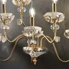 Klassieke wandlamp 6 lichts in porselein en luxe geblazen glas - Eteria Viadurini