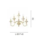 Klassieke wandlamp 6 lichts in porselein en luxe geblazen glas - Eteria Viadurini