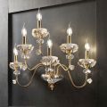 Klassieke wandlamp 6 lichts in porselein en luxe geblazen glas - Eteria