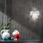 Klassieke appliqué van goud of zilver metaal en kristallen hangers - Jerome Viadurini