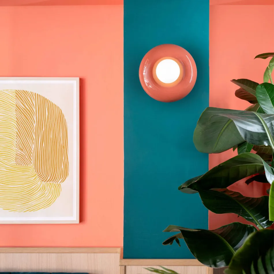 Wandlamp met opaline glazen diffuser Made in Italy - Bumbum Viadurini