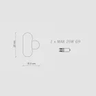 Wandlamp met opaline glazen diffuser Made in Italy - Bumbum Viadurini