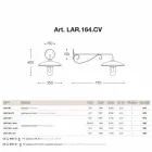 Applique met King Lear glas in koper, aluminium en messing Viadurini