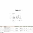 Applique outdoor 1 Juliet klein licht Sprint Viadurini