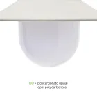 Buitenwandlamp van aluminium en polycarbonaat Made in Italy - Cassandra Viadurini
