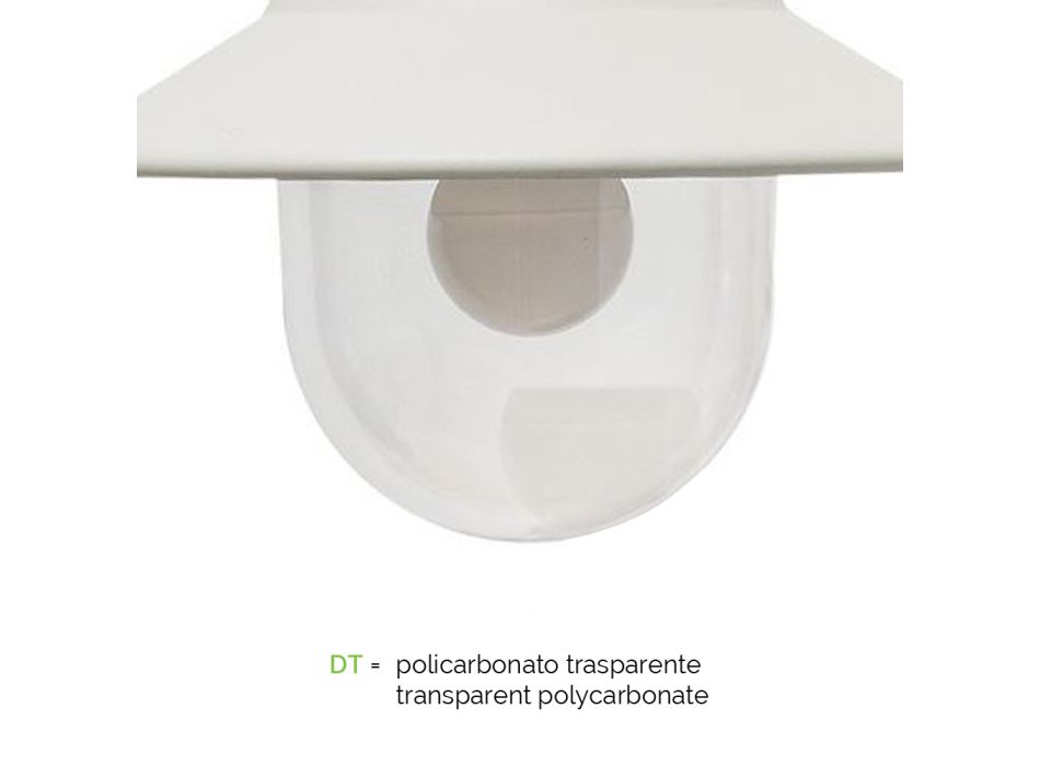 Buitenwandlamp van aluminium en polycarbonaat Made in Italy - Cassandra Viadurini