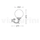 Buitenwandlamp in gegoten aluminium en acrylbol - Trovanero Viadurini