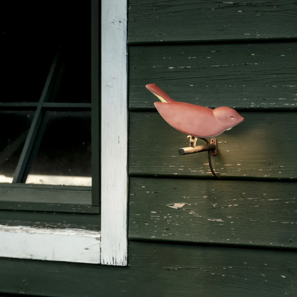 Buitenwandlamp in geëmailleerd Toscaans majolica, gemaakt in Italië - Uccellino Viadurini