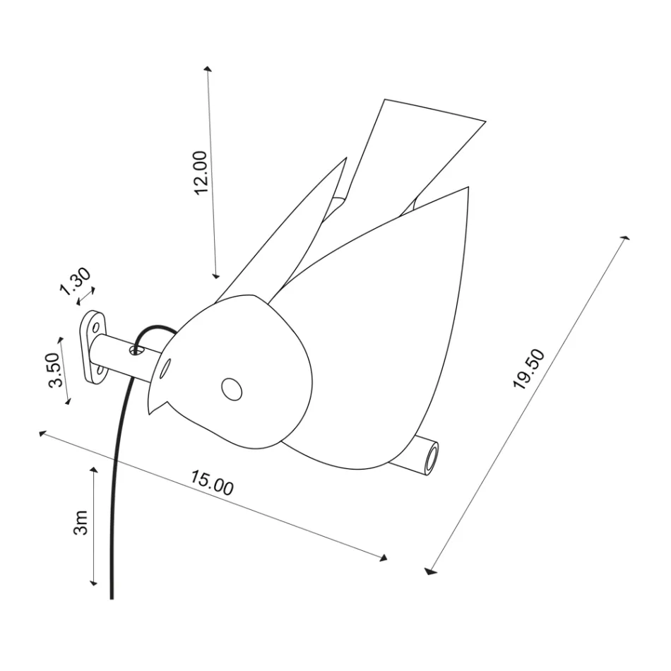 Buitenwandlamp in geëmailleerd Toscaans majolica, gemaakt in Italië - Uccellino Viadurini