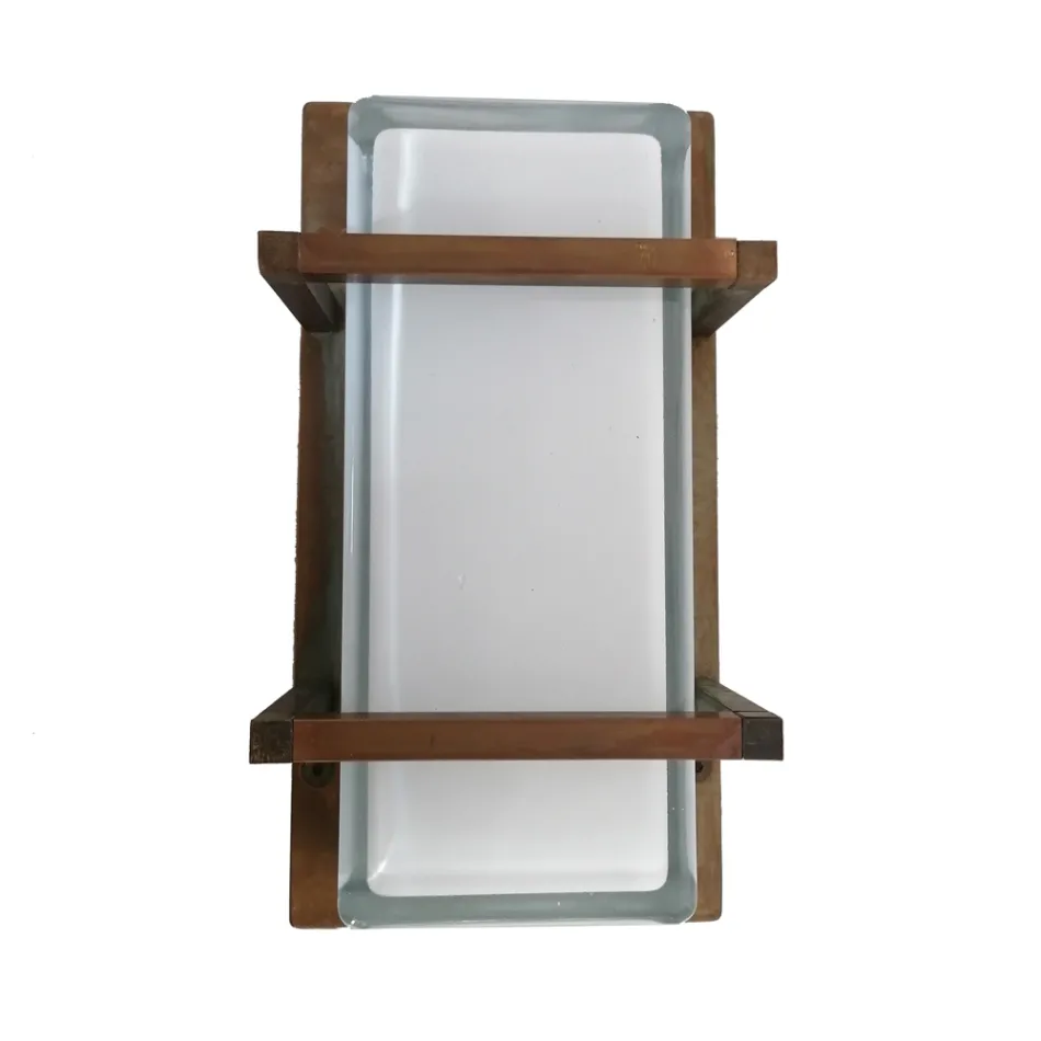 Messing buitenwandlamp, E27, geometrische stijl, gemaakt in Italië - Kristal Viadurini