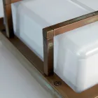 Messing buitenwandlamp, E27, geometrische stijl, gemaakt in Italië - Kristal Viadurini