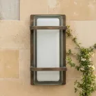 Messing buitenwandlamp, E27, geometrische stijl, gemaakt in Italië - Kristal Viadurini