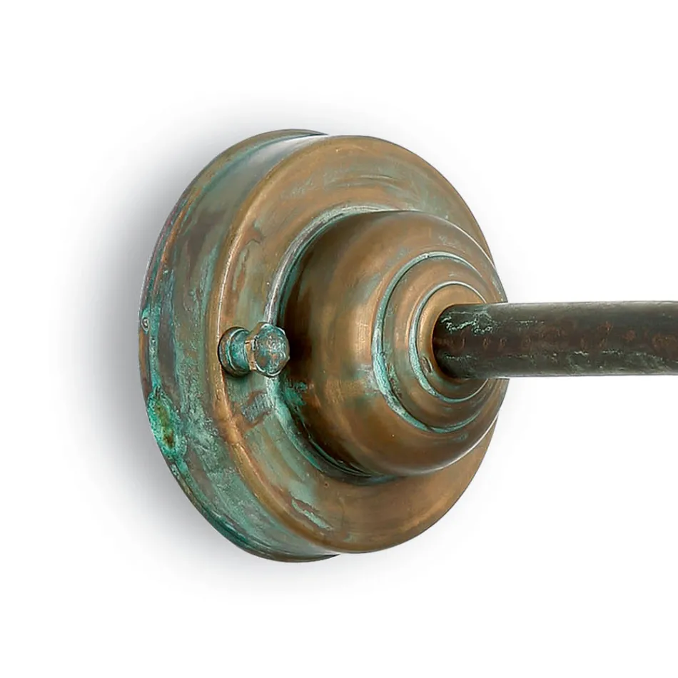 Buitenwandlamp van messing, opaalglas en IP44-bescherming, gemaakt in Italië - Drago Viadurini