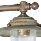 Elfico buitenwandlamp in messing, helder glas en IP44-classificatie Viadurini