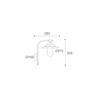 Elfico buitenwandlamp in messing, helder glas en IP44-classificatie Viadurini