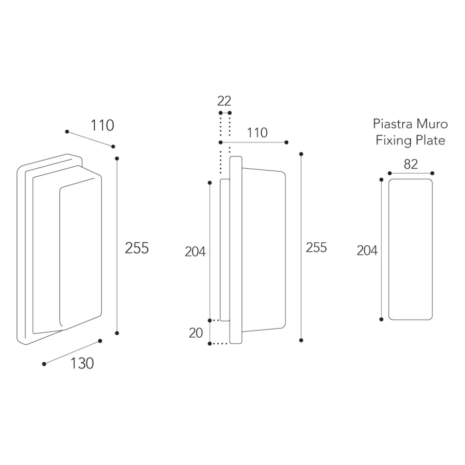 Vintage messing buitenwandlamp met E27 fitting en IP44 - Kristal Viadurini