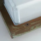 Vintage messing buitenwandlamp met E27 fitting en IP44 - Kristal Viadurini