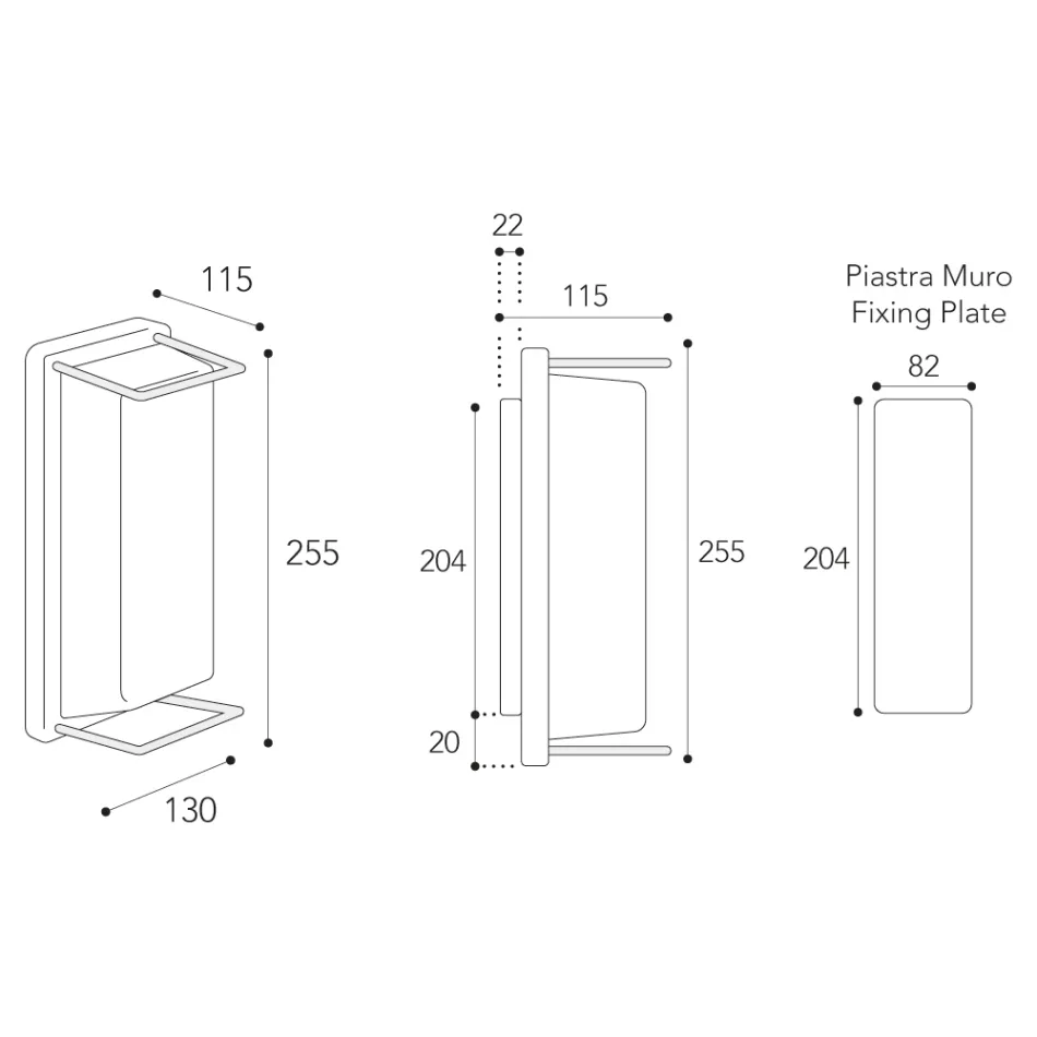Vintage messing buitenwandlamp, E27 en elegante lamp - Kristal Viadurini