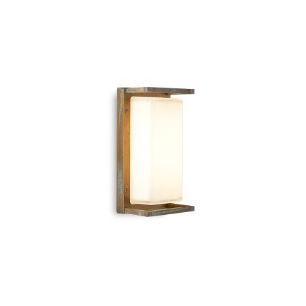 Vintage messing buitenwandlamp, E27 en elegante lamp - Kristal Viadurini